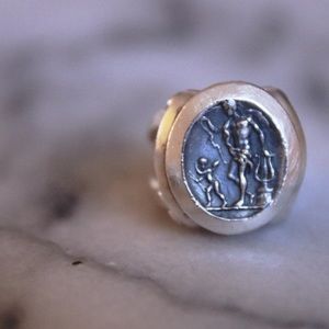 Neiman Marcus Sterling Silver Intaglio Ring Size 6